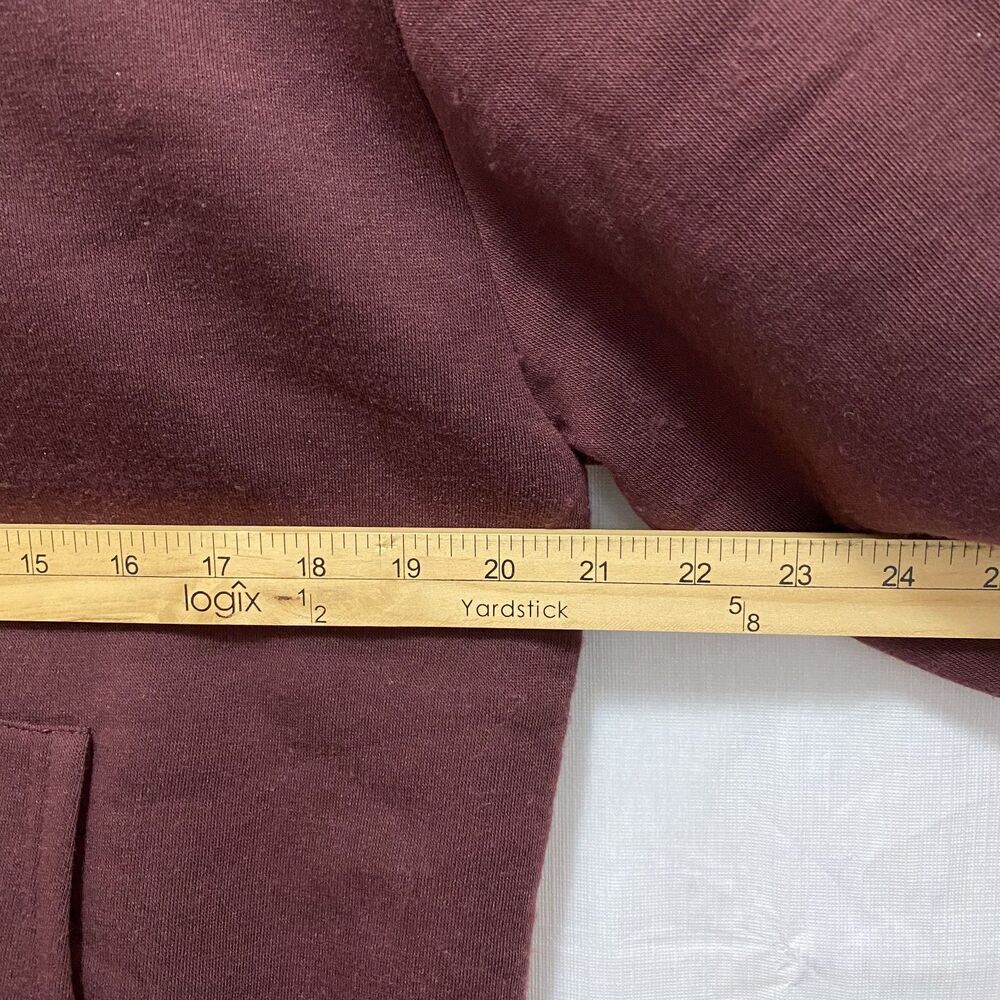 Sugarkiss Women’s Zip Up Hoodie Sherpa Lined Burgundy Size M - Picture 6 of 7